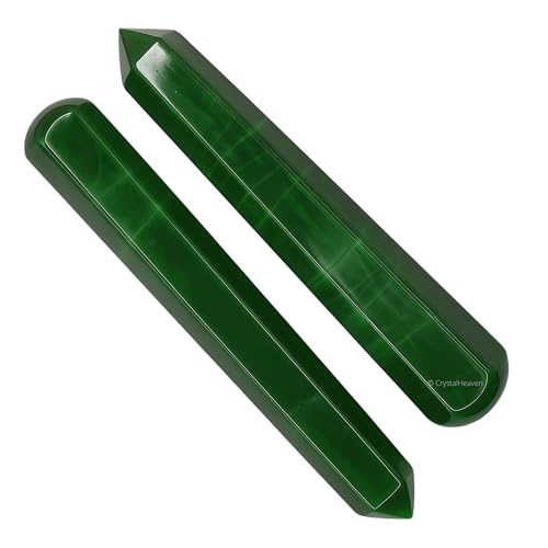 Image of Green Aventurine Crystal Wand - Pointed Crystal Wand for Energy Healing, Chakra Balancing, Meditation and Home Decor - Crystals and Healing Stones for Gift