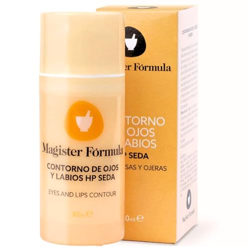 Crema Contorno de Ojos y Labios HP Seda 30ml | Ácido Hialurónico | Hidrolizado Seda Natural | Serum Hidratante Antiarrugas y Antiojeras | Mujer y Hombre | Dia y Noche | Magister Formula