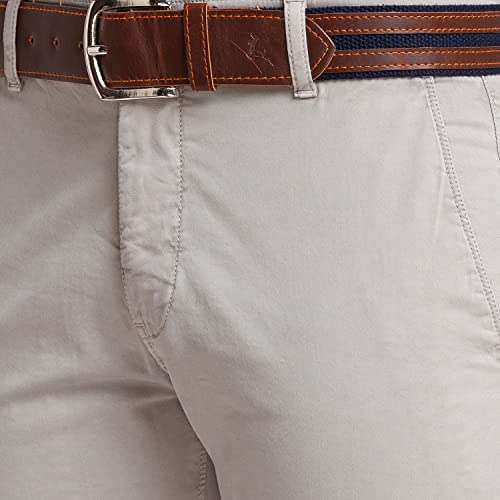 Image of Parx Men's Cotton Blend Solid Pattern Low Rise Tapered Fit Flat Front Casual Trouser