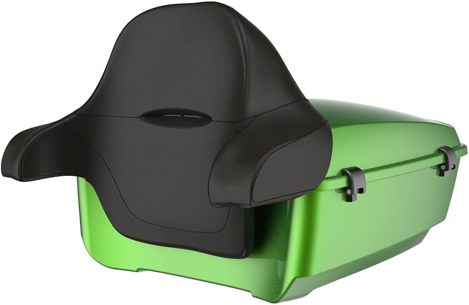 US Stock Advanblack King Tour Pack, Black Mount Bracket & Top Luggage Rack Fit for 2009-Later Harley Touring, Road Glide, Street Glide Special, Road King, Electra Glide (Radioactive Green) 8