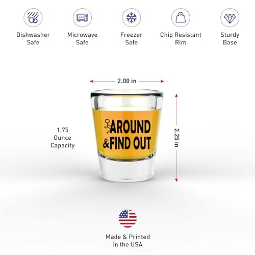 Litgifts Eff Around And Find Out Shot Glass - Cute Shot Glasses For Women Or Men thumb #2