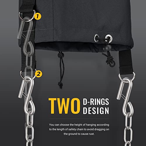 Bougerv Rv Electric Tongue Jack Cover With D Rings, 600D Universal Trailer Jack Protective Black Cover For Outside Rv Parts Rv Accessories #TOP1