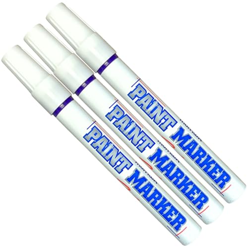 Paint Markers Oil-based Pen Permanent Waterproof Car Tire Tread Rubber Metal - 3 pcs (Purple)