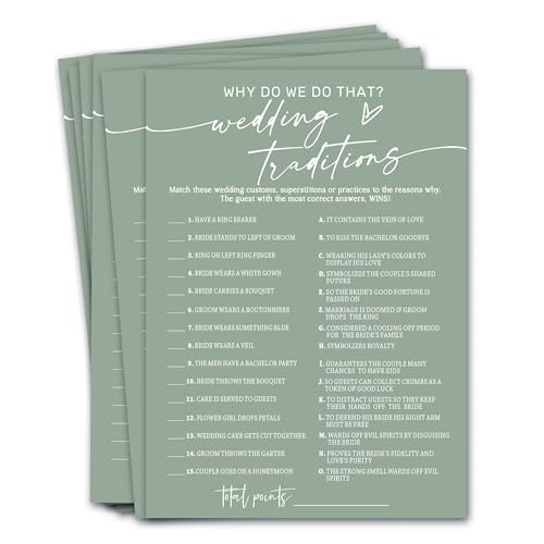 Wybgno Bridal Shower Games Cards, Wedding Traditions Why Do We