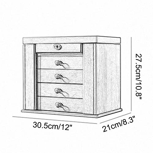 Zamykana szkatułka na biżuterię dla kobiet – elegancki, wielowarstwowy organizer na pierścionki, naszyjniki i akcesoria – idealne pudełko na prezent podróżny, stylowy design do przechowywania w d
