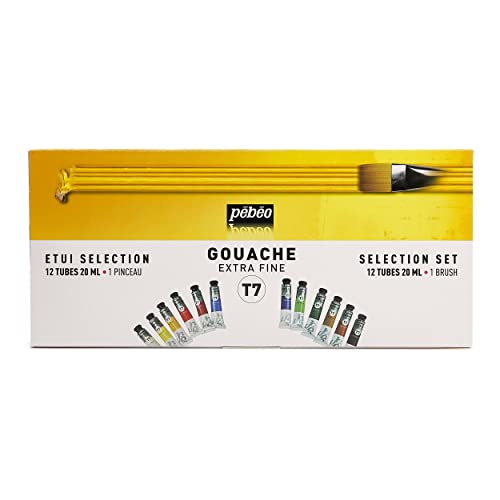 Peinture Gouache Pébéo boîte de 12 tubes pour vos ateliers créatifs à la maison