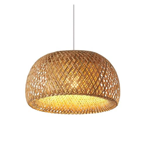 Lustre rotin pour corriger un éclairage trop agressif suspension dôme vintage îlot cuisine cosy