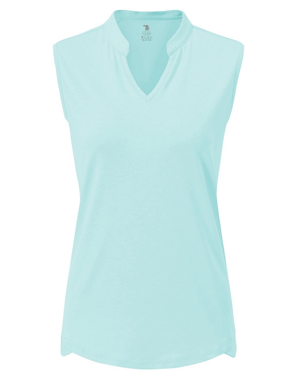 Rdruko Women's Golf Shirts Sleeveless Quick Dry V-Neck Tennis Running Athletic Tennis Polo Shirts