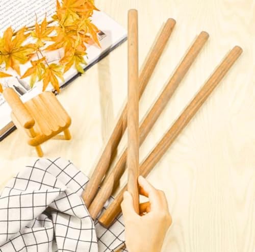 Image of BLOOMAX 10 Pcs Walnut Polished Wooden Dowel Rods - Perfect for Crafting & Woodworking (20mm x 9 Inch) | Unfinished Hardwood for DIY Projects & Creative Expression