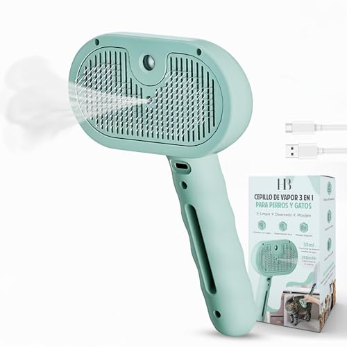 Home Blade Cepillo vapor para gatos y perros 3 en 1 – Limpia, desenreda y masajea – Ideal para reducir pelo muerto en casa – Para dueños que buscan cuidado fácil – cepillo para gatos y cepillo perros