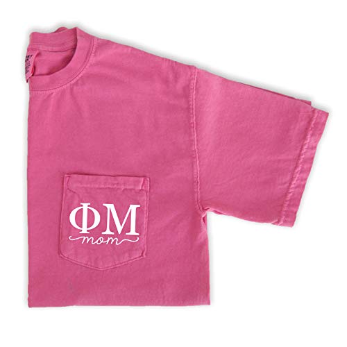 Phi Mu Mom Shirt - Sorority Pocket Tee - Merch for Women