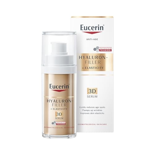 Eucerin Hyaluron Filler + Elasticity 3D Suero antienvejecimiento, para arrugas profundas y reducción de manchas de la edad, clínicamente probado, 30 ml
