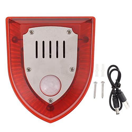 Luz de Alarma con energía Solar Siren Securre al Aire Libre Repellador de Animales con 3 Modos de Trabajo para el huerto doméstico almacén de Granja Impermeable Material
