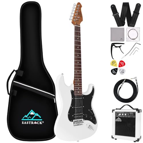 EASTROCK - Kit de guitarra eléctrica de tamaño completo de 39 pulgadas para principiantes con...