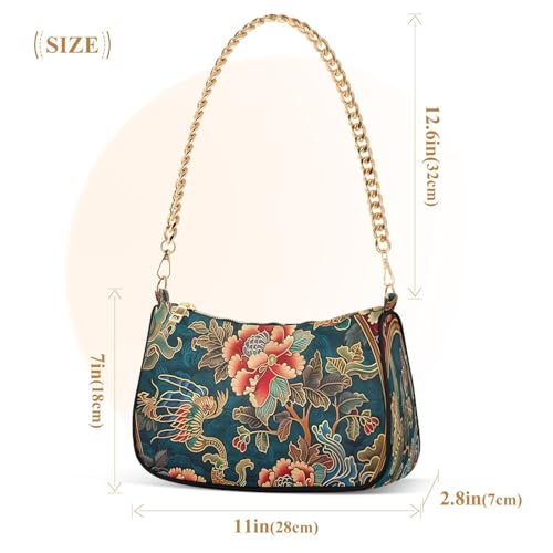 CEBUGI Crossbody Bags for Women Shoulder Purse Chinese Traditional Pattern Handbags Stylish Clutch Purse with Chain Strap3