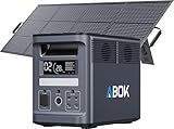 ABOK Ark2000 Powerstation mit 200 W Solarpanel, 1536 Wh LiFePO...