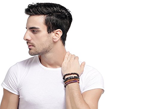 Sailimue Gioielli in Lega 8 Pezzi Pelle Bracciale