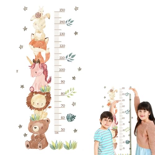 🎨 Disegni divertenti per registrare la crescita: Metro Altezza Bambini da Parete presenta adorabili illustrazioni di animali come orsi, leoni, conigli e altri animali in colori vivaci e vivaci, attirando l'interesse dei bambini e rendendo il monitoraggio dell'altezza un rituale divertente e di crescita.