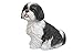Vivid Arts XRL-SZ16-B Shih Tzu Hund, schwarz-weiß, sitzend, Kunstharz Gartendeko