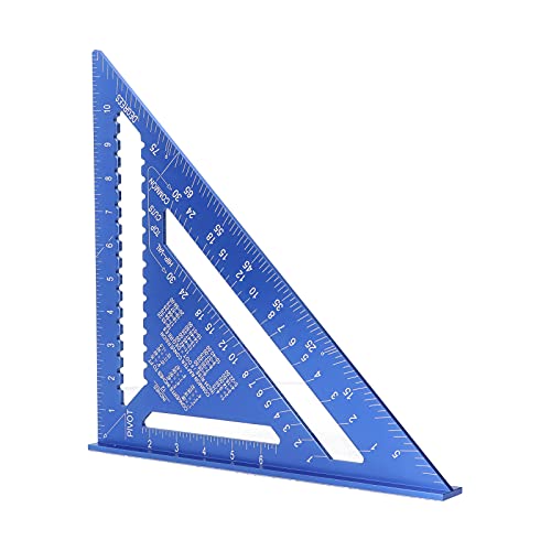 Regla triangular para ángulos 12in alumin y madera 45° miniatura 3