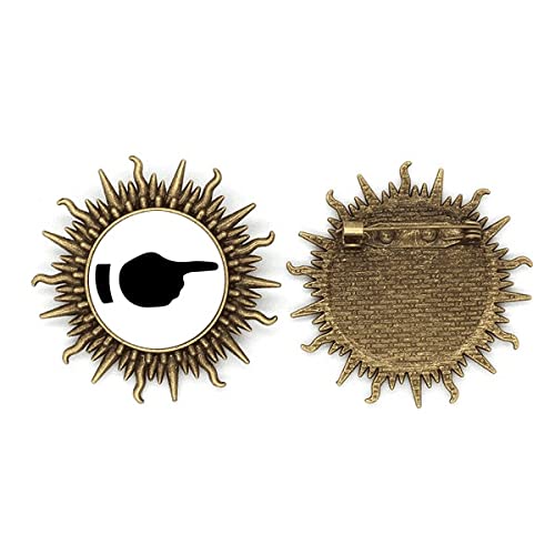 Broche en métal dessin de droite pour look bureau