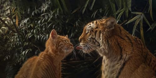 Diamond Painting Chat Tigre XL 90x180 cm | Kit Broderie Diamant 5D