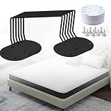 Laowu 6 Pack Mattress Retainer Bar Keep Mattress Stopper from Sliding, Non Slip Mattress Gaskets Bed Frame, Mattress Slide Stopper, Anti Slip Mattress Gripper, Mattress Brackets to Prevent Sliding