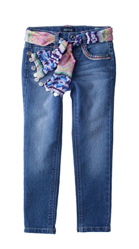Squeeze Toddler & Girls Aztec Heart Print Skinny Jeans, Medium Stone