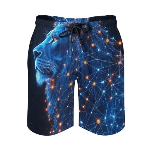 Mens Quick Dry Swim Trunks with Drawstring, Mesh Lining Board Shorts Soft Breathable Swimwear Beach Shorts