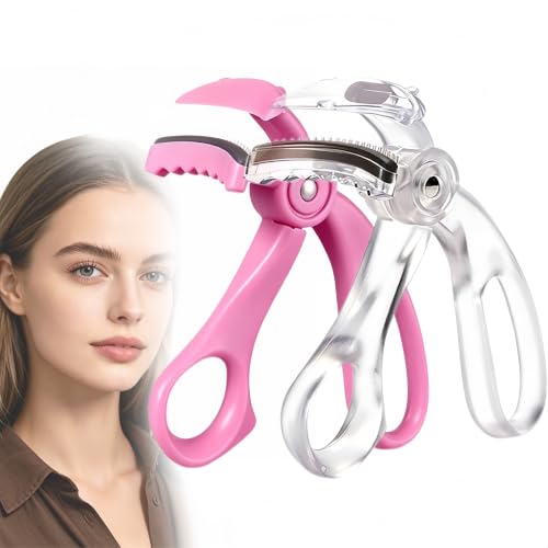 Wide-Angle Eyelash Curler with Comb Red + White