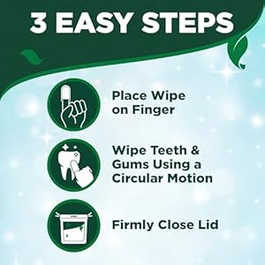 Vet's Best Dental Care Finger Wipes for Dogs, Plaque & Tartar Remover For Teeth, Dog Dental Care Freshens Breath, Teeth Cleaning Finger Wipes for Dogs & Cats, Dog Wipes, Pet Wipes For Cats, 50 Count Vets Best Dental Care Finger Wipes for Dogs Plaque Tartar Remover For Teeth Dog Dental Care Freshens Breath Teeth Cleaning Finger Wipes for Dogs Cats Dog Wipes Pet Wipes For Cats 50 Count