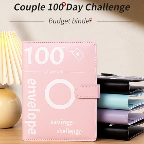 Carriere 100 Enveloppes Money Saving Challenge Budget Book 100 Enveloppes Challenge Binder, Money Saving Binder (Rose) – vue 7