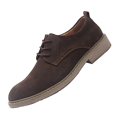 Men's Stylish Suede Lace Up Formal Oxford Shoes England Business Luxury Loafer Flats Work Office Driving Shoes