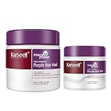 Karseell Mascarilla Pelo Violeta 500ml + 100ml, Reparación del Cabello Teñido Iluminar el cabello Para Pelo Rubio, Gris, Canas