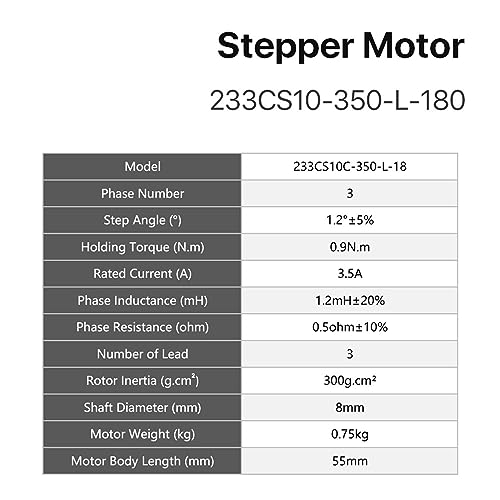 Moteur pas à pas triphasé 233CS10-350-18 haute précision à couple de 0.9Nm - 5