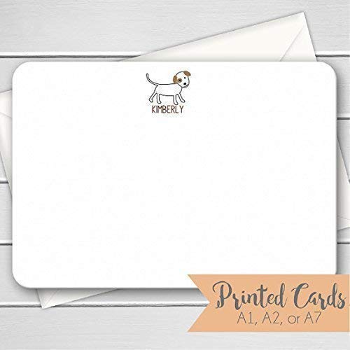Dog Note Cards 12pk, Dog Note Cards, Personalized Flat