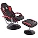 Produktbild Raburg Gaming-Sessel Set Drift Sport in Schwarz-Rot, mit Hocker, Soft-Touch Kunstleder, ergonomisch geformt mit Relaxfunktion - 135° neigbar, Komfortschaum-Polsterung, 360° drehbar, bis 120 kg
