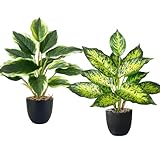 SUNGENIX 2 stück kunstpflanze wie echt, topfpflanz...