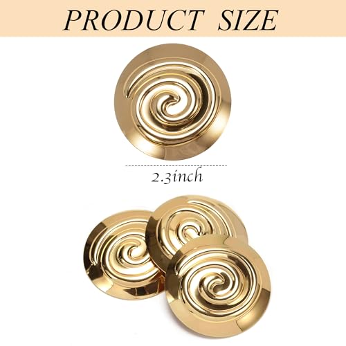 Broches dorées en spirale à fixation stable pour drapés de toge
