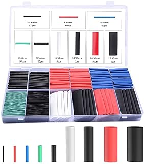 Preciva Heat Shrink Tubing Kit, 340pcs Wire Cable Shrink Wrap Sleeving, Electrical Heat Shrink Tubes, Insulation Heatshrink Cable Sleeve for Wire Repair, Fixing, Automative Wiring, Ratio 2:1 (340pcs)