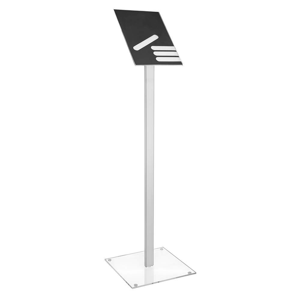 DIN A4 Boden- Infoständer im Hochformat/Bodendisplay/infoschildhalter | ZEIGIS, Leichter Aufbau, leichter Blattwechsel, Sicherer Stand, freistehend, Diskretionsständer, Infodisplay