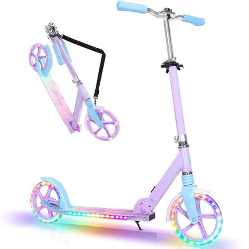 BELEEV V5 Plus Scooters for Kids Ages 6+, Teens with Light-Up Wheels & Deck, 2...