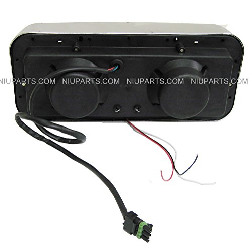 Led Headlights With Bezel & 12" Amber/Amber Led Light Strip Chrome Lh & Rh Fit: Kenworth T400 T600 T800 W900B W900L Peterbilt 378 379 Western Star 4900 Freightliner Fld Classic Xl Mack Superliner #TOP2