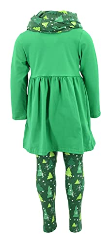 Image of Unique Baby Girls Kids Toddler 3pc Outfit Set Long Sleeve Soft Knit Tunic Top Leggings and Scarf