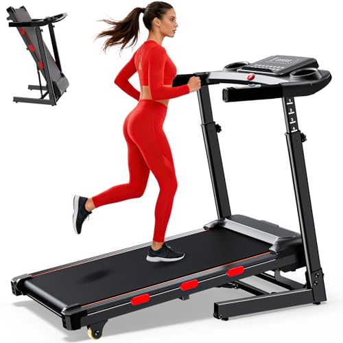 8.7MPH Incline Treadmill for Running and Walking, 3.5HP Quiet BLDC Treadmills for Home with Double Deck Technology, 350 lbs Weight Capacity, APP, Heart Rate