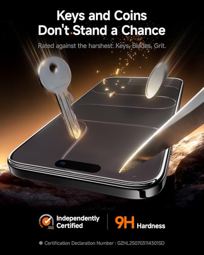 Image of SMARTDEVIL 2 Pack for iPhone Air Screen Protector, 9H Hardness Military Grade Shatterproof, HD Clear Tempered Glass with Auto Dust-Elimination, Bubble Free, Easy Installation, Case Friendly