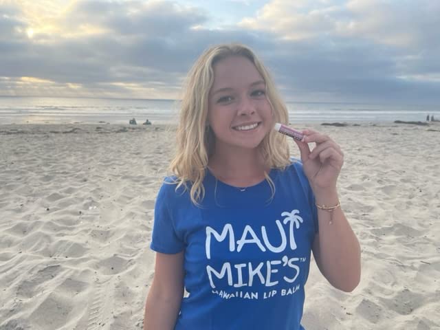 Miniatura 3 de Maui Mike's Bálsamo labial de fruta de la pasión (4 unidades) con protección solar SPF-15. Bálsamo labial de mejor sabor. Vitamina E, aloe vera y