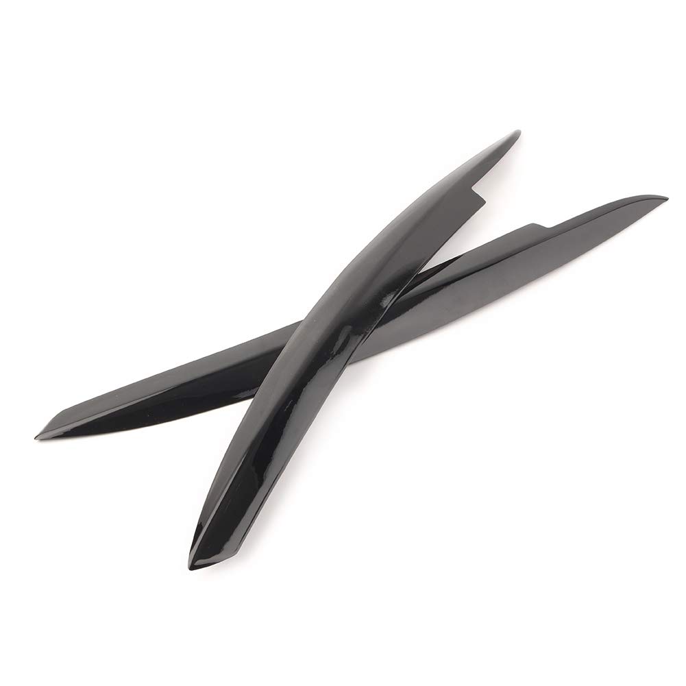 Cache-phares Teintés Pour VW Golf MK6 (2008-2013) - 2 Pièces En ABS Noir Brillant - Effet Paupière/sourcil - 5