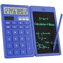 Desk Calculator with Erasable LCD Notepad Calculators ROATEE Desktop Basic Calculators for Middle School Cute Pocket Solar Calculator Office Desk Accessories Supplies Home Office Essential Big Button