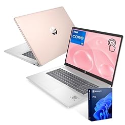 HP 17.3″ Touchscreen Laptop, Intel Core i7-1355U, Pale Rose Gold, 32GB RAM, 1TB SSD, Webcam, HDMI, Backlit Keyboard, Fingerprint Reader, Wi-Fi 6, Windows 11 Pro - luxury tech products 2026